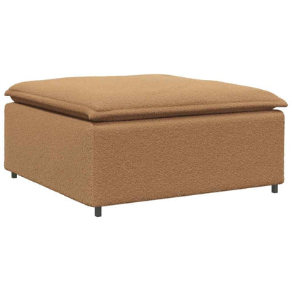 Divano Modulare con Poggiapiedi e Cuscini Beige