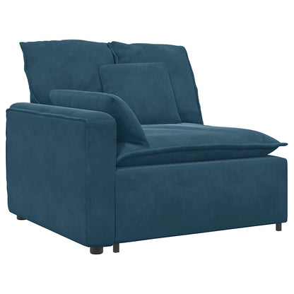 Divano Modulare con Cuscini Blu