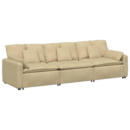 Divano Modulare con Cuscini Verde Grigio