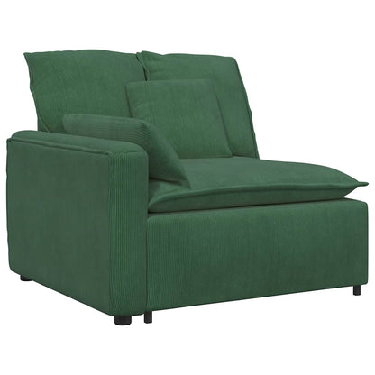 Divano Modulare con Cuscini Verde Scuro