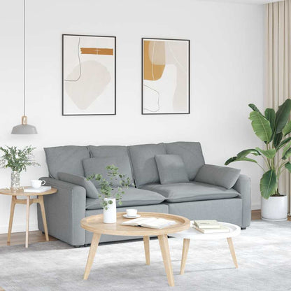 Divano Modulare con Cuscini Grigio Chiaro