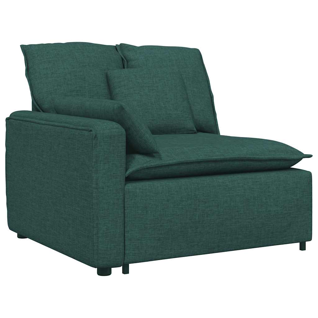 Divano Modulare con Cuscini Verde Scuro
