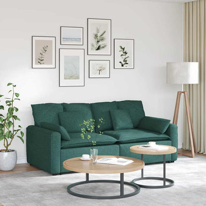 Divano Modulare con Cuscini Verde Scuro