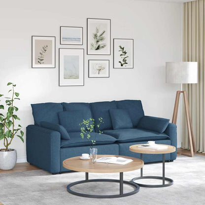 Divano Modulare con Cuscini Blu