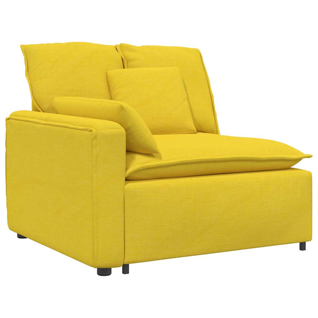 Divano Modulare con Cuscini Giallo Chiaro
