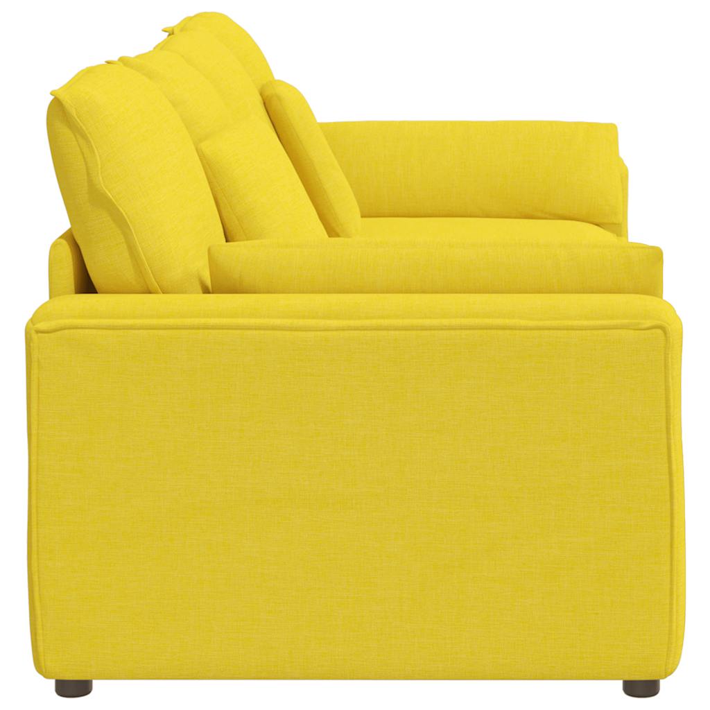 Divano Modulare con Cuscini Giallo Chiaro