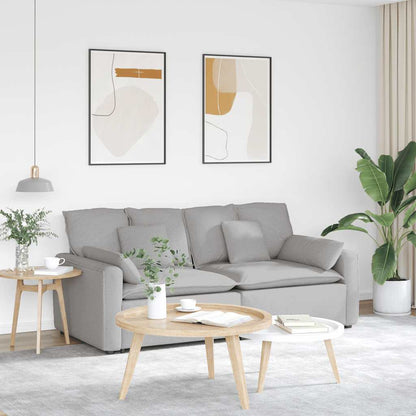 Divano Modulare con Cuscini Grigio Nuvola