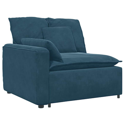 Divano Modulare con Cuscini Blu