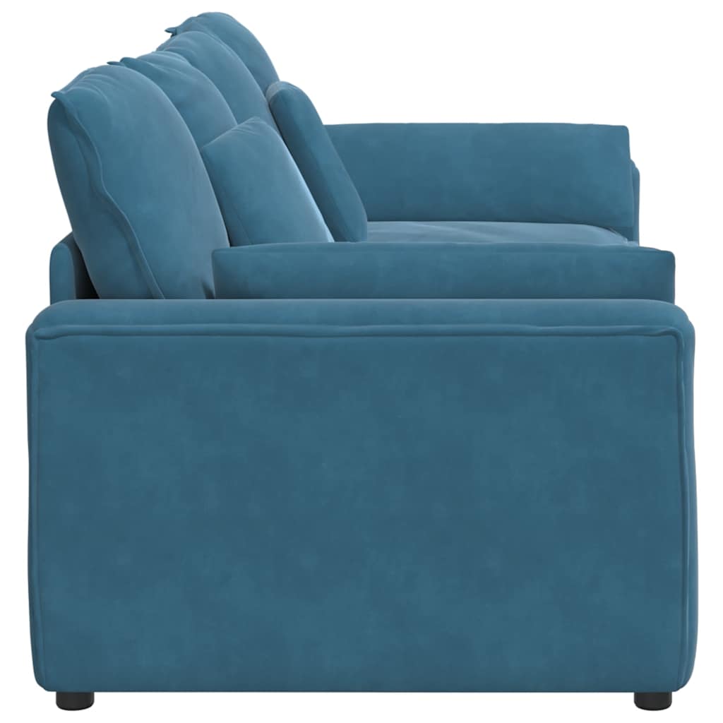 Divano Modulare con Cuscini Blu