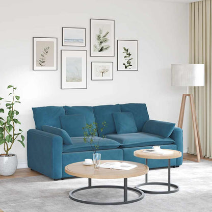 Divano Modulare con Cuscini Blu