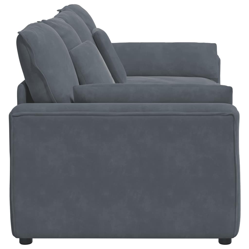 Divano Modulare con Cuscini Grigio Scuro