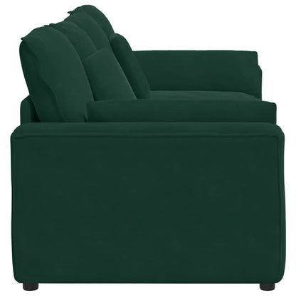 Divano Modulare con Cuscini Verde Scuro