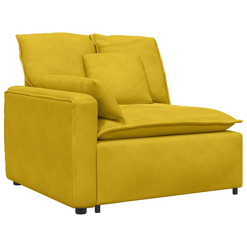Divano Modulare con Cuscini Giallo