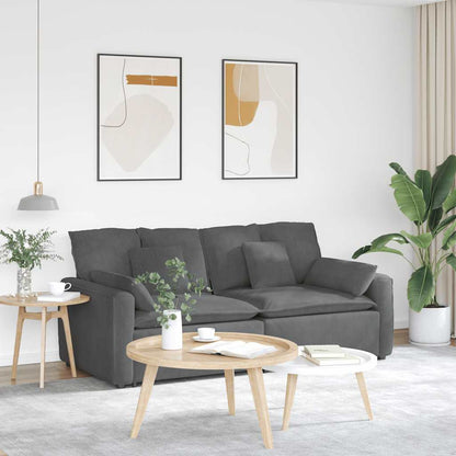 Divano Modulare con Cuscini Grigio Scuro