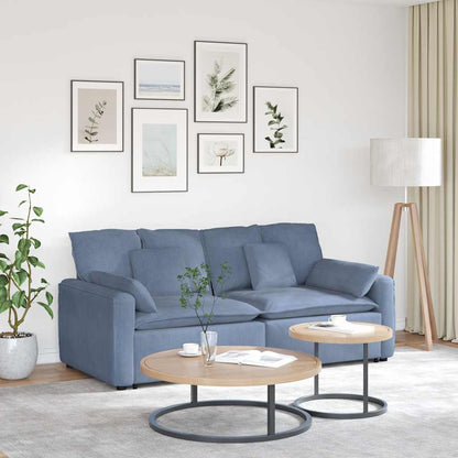Divano Modulare con Cuscini Blu