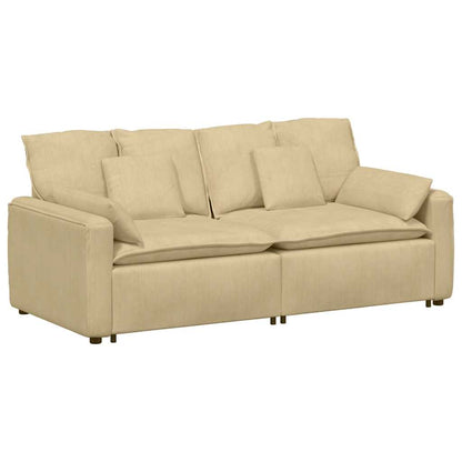 Divano Modulare con Cuscini Verde Grigio