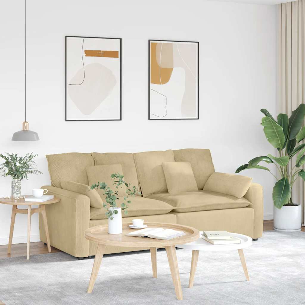 Divano Modulare con Cuscini Verde Grigio