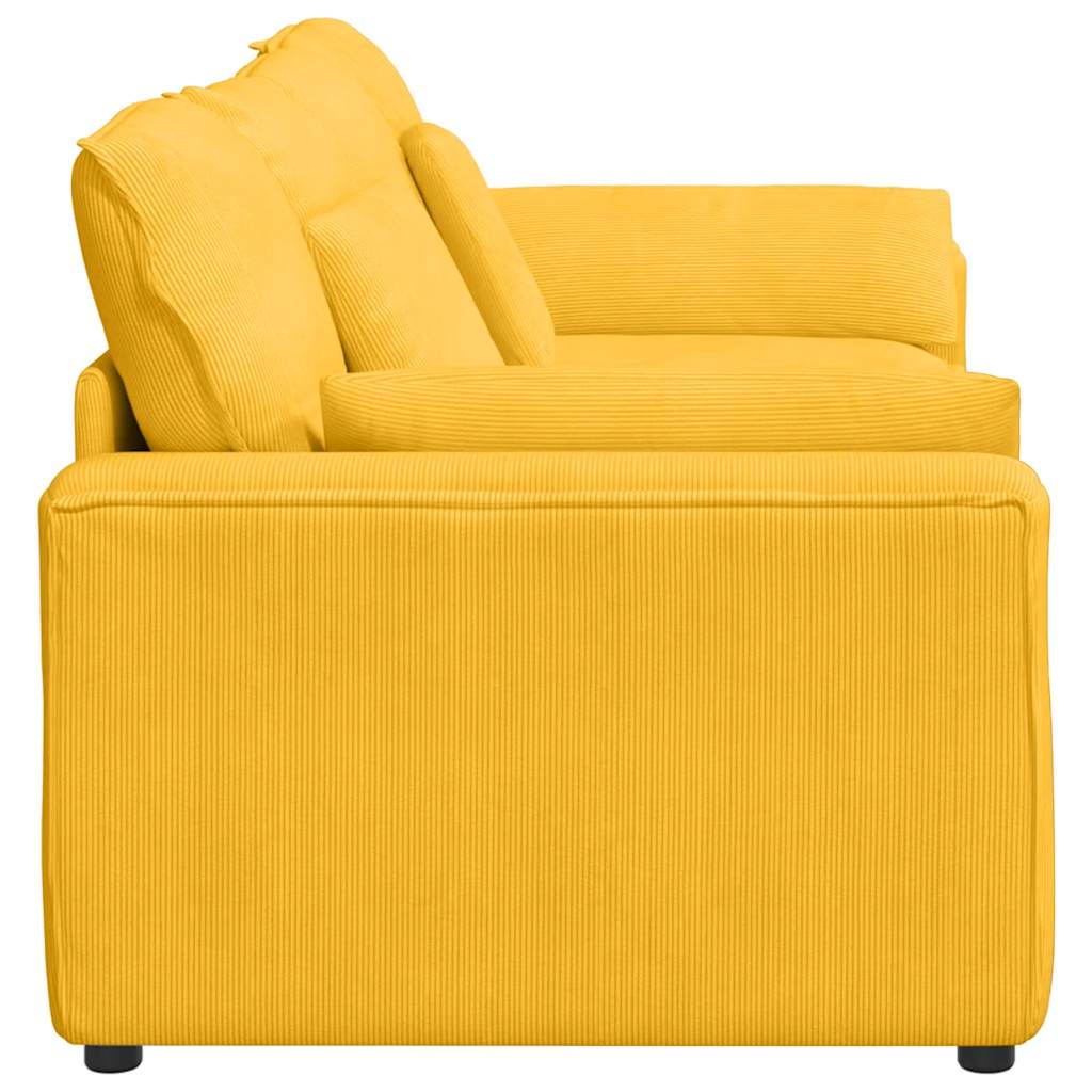 Divano Modulare con Cuscini Giallo Chiaro