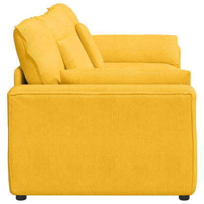 Divano Modulare con Cuscini Giallo Chiaro