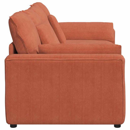 Divano Modulare con Cuscini Rosso Arancione