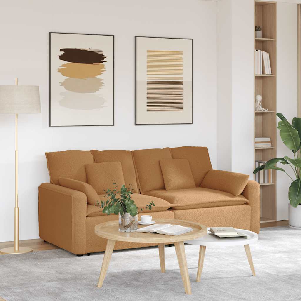 Divano Modulare con Cuscini Beige