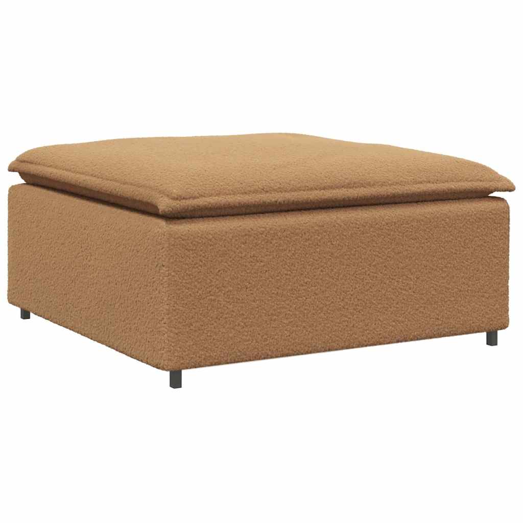Divano Modulare con Poggiapiedi e Cuscini Beige