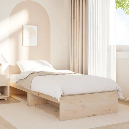 Divano Letto con Materasso 80x200 cm in Legno Massello di Pino