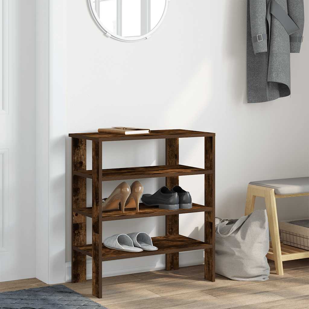 Scarpiera Rovere Fumo 61x32x70 cm in Legno Multistrato