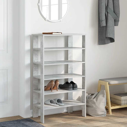 Scarpiera Grigio Cemento 61x32x105 cm in Truciolato