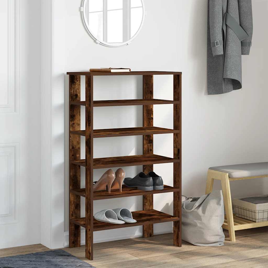 Scarpiera Rovere Fumo 61x32x105 cm in Truciolato