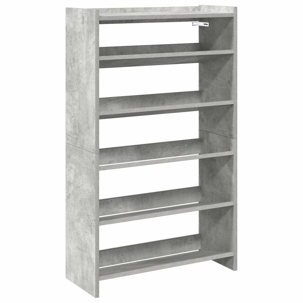 Scarpiera Grigio Cemento 60x25x100 cm in Truciolato