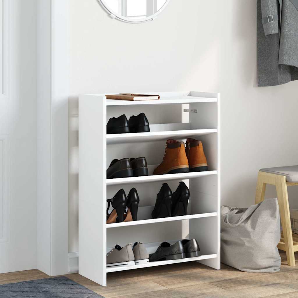 Scarpiera Bianca 60x25x81 cm in Legno Multistrato