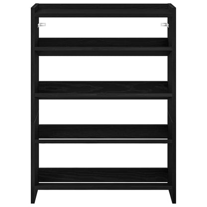 Scarpiera Nera 60x25x81 cm in Legno Multistrato