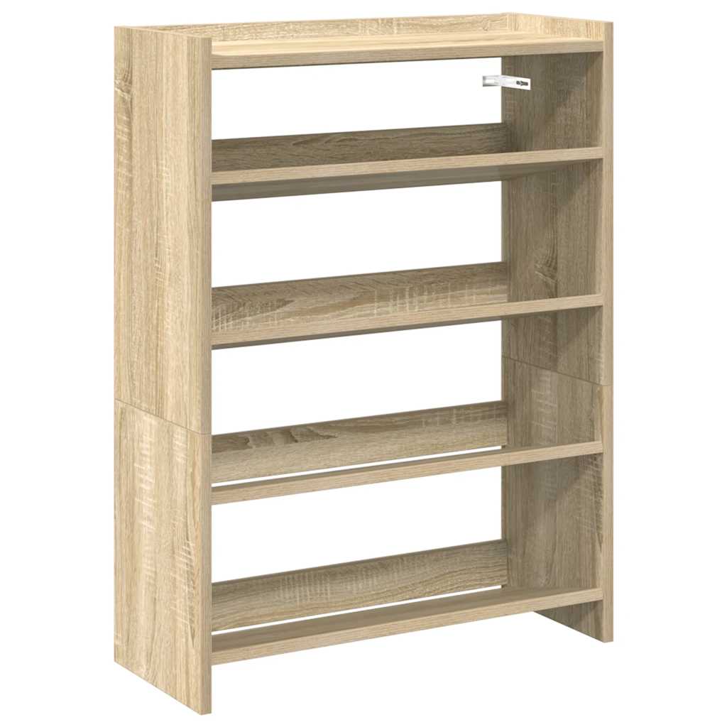 Scarpiera Rovere Sonoma 60x25x81 cm in Legno Multistrato