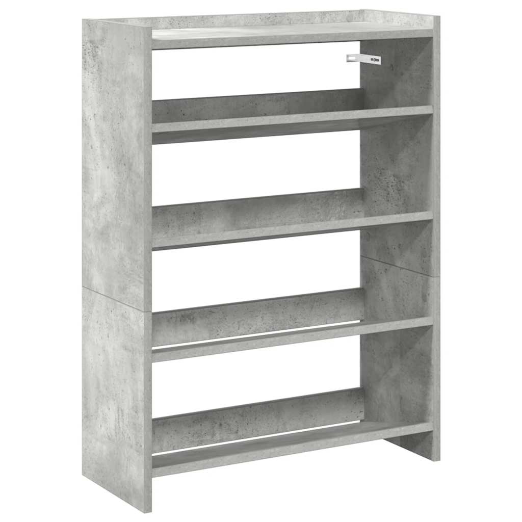 Scarpiera Grigio Cemento 60x25x81 cm in Legno Multistrato
