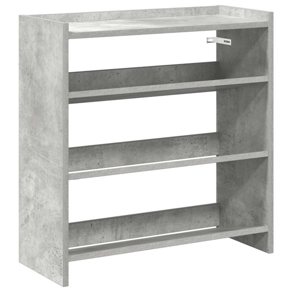 Scarpiera Grigio Cemento 60x25x62 cm in Legno Multistrato