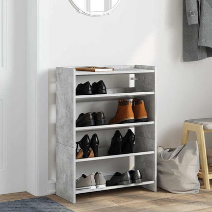 Scarpiera Grigio Cemento 60x25x62 cm in Legno Multistrato