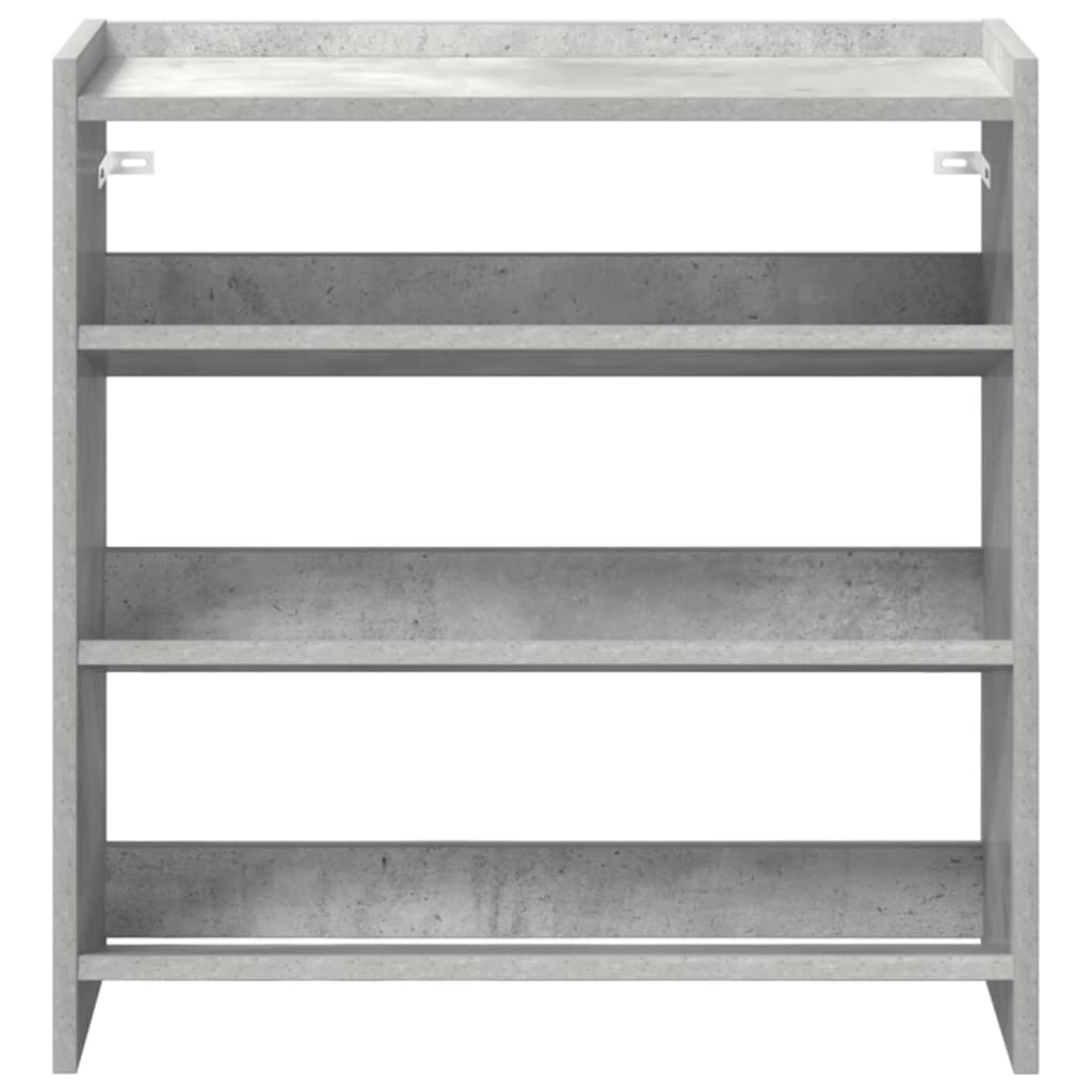 Scarpiera Grigio Cemento 60x25x62 cm in Legno Multistrato