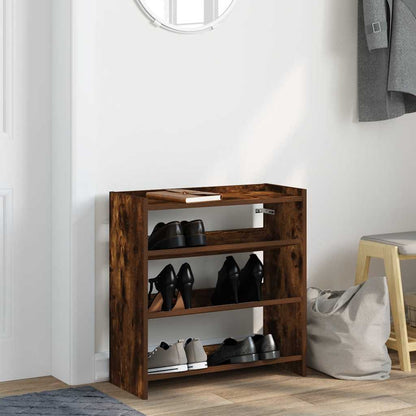 Scarpiera Rovere Fumo 60x25x62 cm in Legno Multistrato