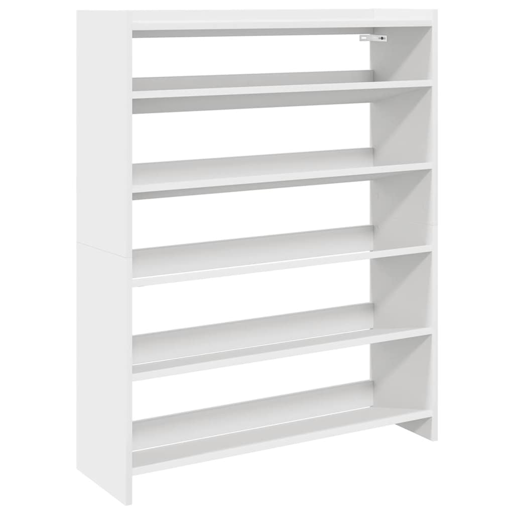Scarpiera Bianca 80x25x100 cm in Legno Multistrato