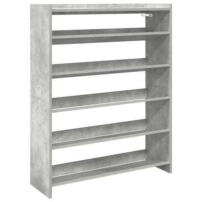 Scarpiera Grigio Cemento 80x25x100 cm in Legno Multistrato