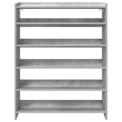 Scarpiera Grigio Cemento 80x25x100 cm in Legno Multistrato