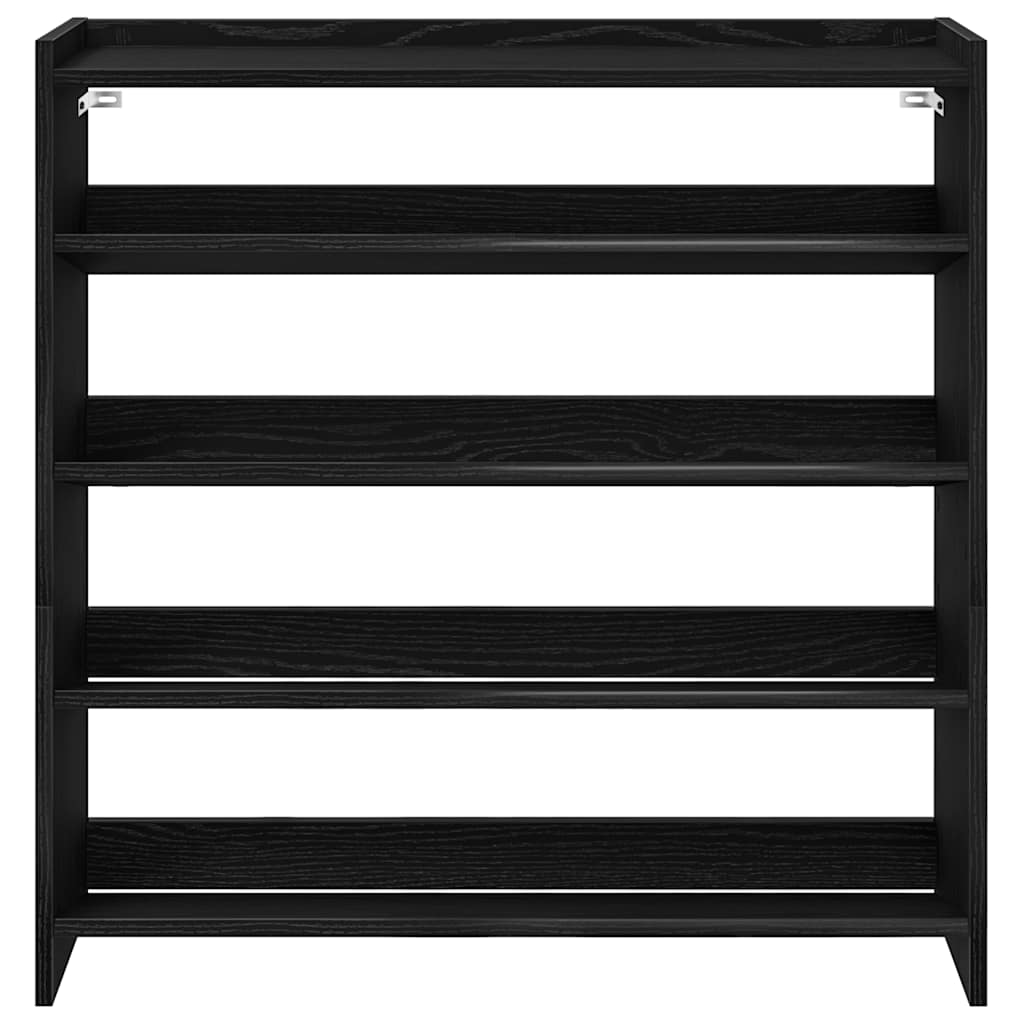 Scarpiera Nera 80x25x81 cm in Legno Multistrato