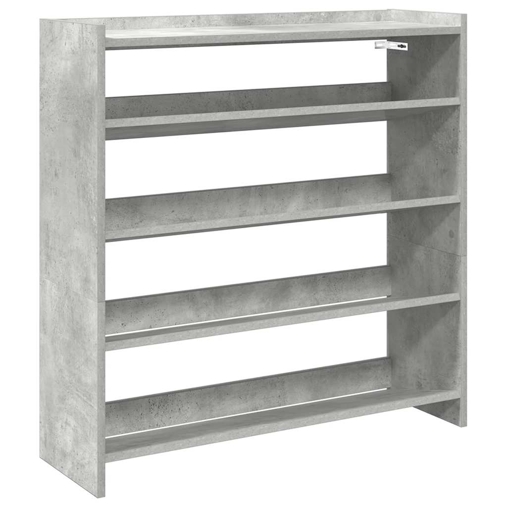 Scarpiera Grigio Cemento 80x25x81 cm in Legno Multistrato