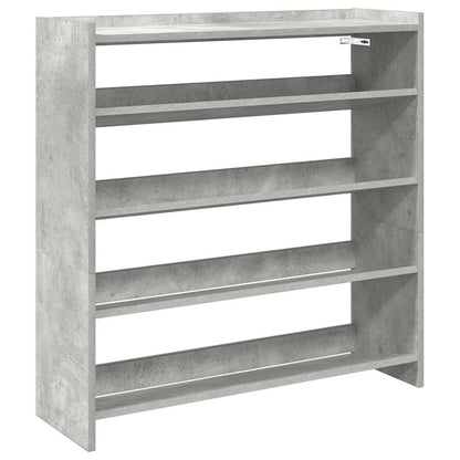 Scarpiera Grigio Cemento 80x25x81 cm in Legno Multistrato