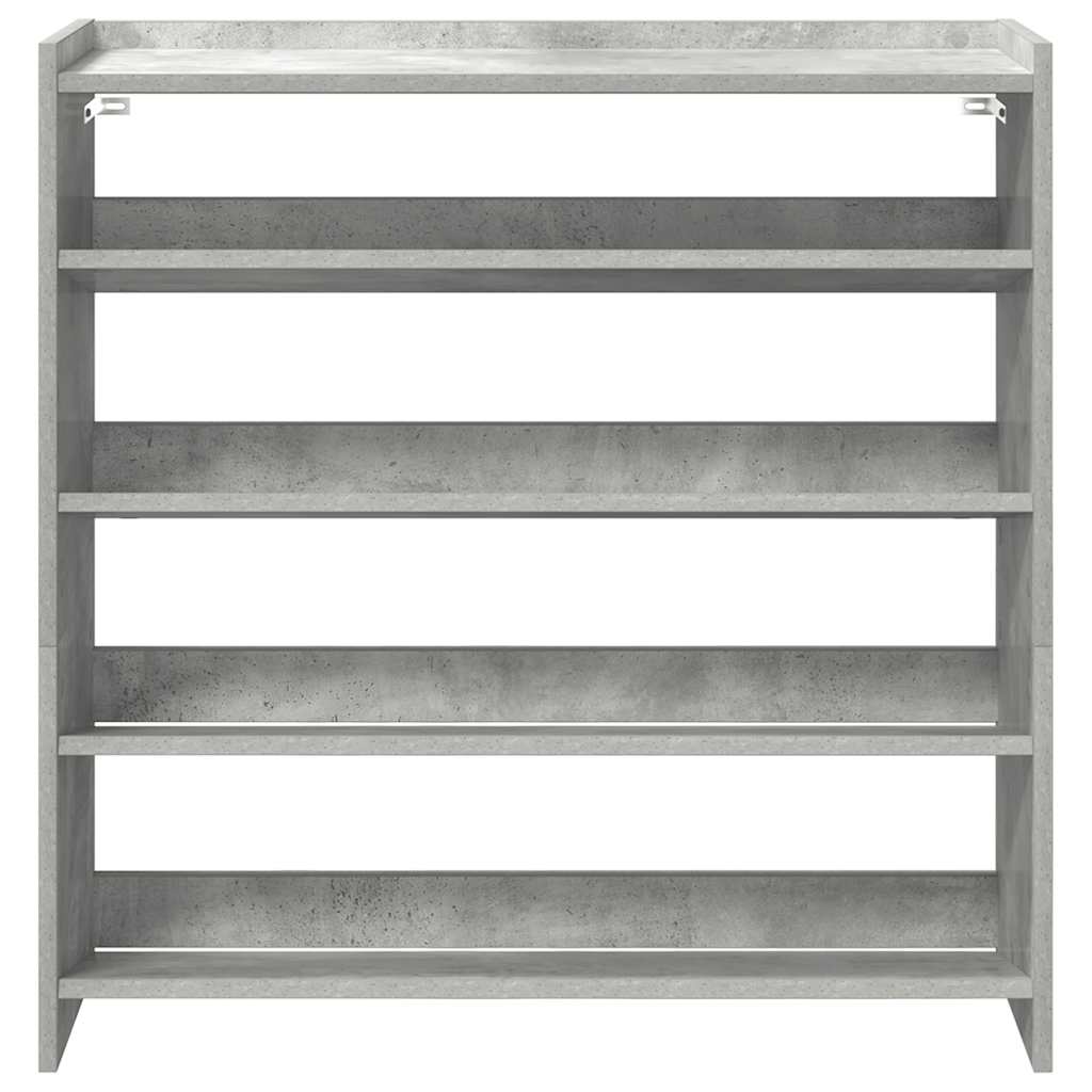Scarpiera Grigio Cemento 80x25x81 cm in Legno Multistrato