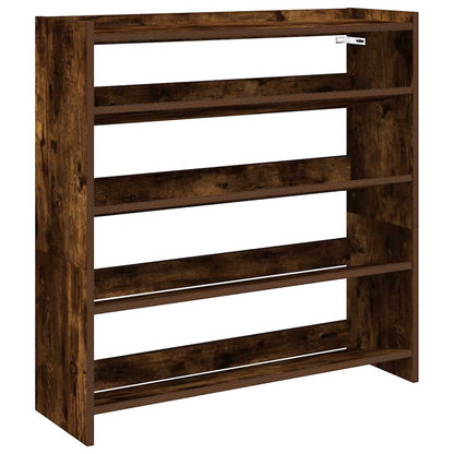Scarpiera Rovere Fumo 80x25x81 cm in Legno Multistrato