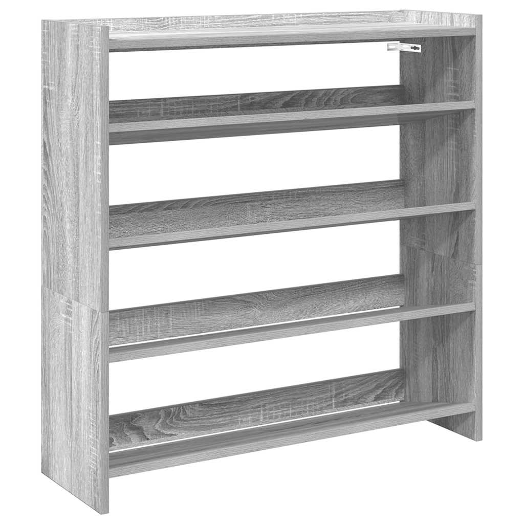 Scarpiera Grigio Sonoma 80x25x81 cm in Legno Multistrato
