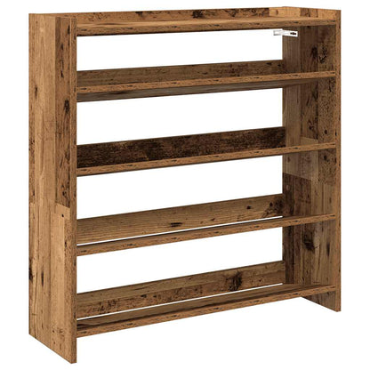 Scarpiera Legno Antico 80x25x81 cm in Legno Multistrato