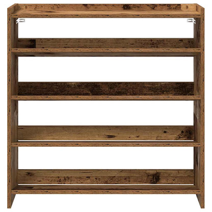 Scarpiera Legno Antico 80x25x81 cm in Legno Multistrato